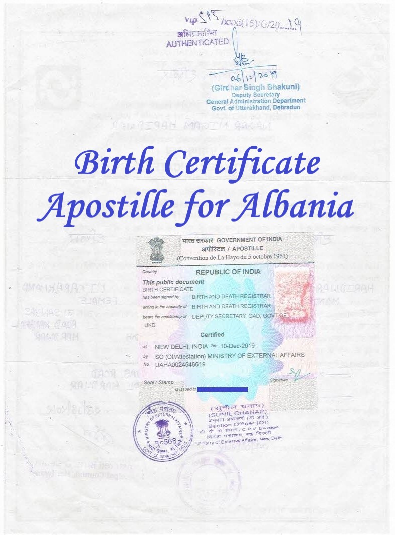Birth Certificate Apostille in India
