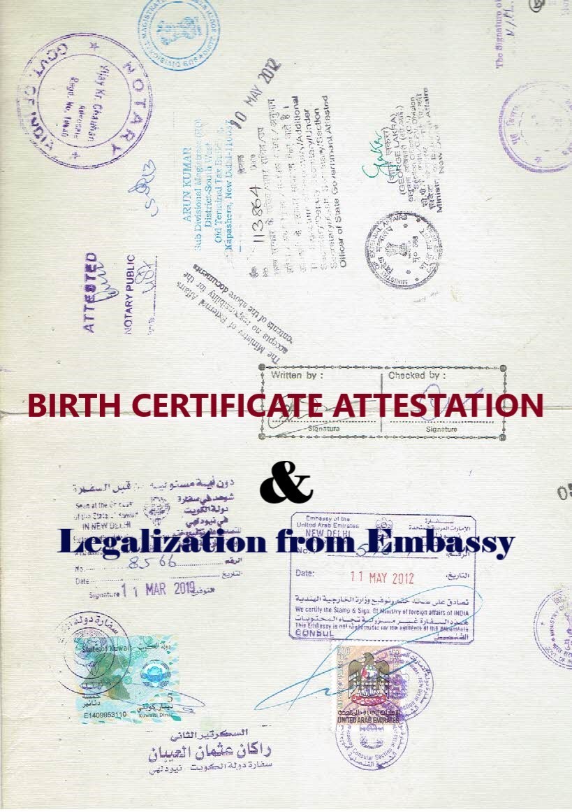 Birth Certificate Attestation for Ivory Cost in Delhi, India