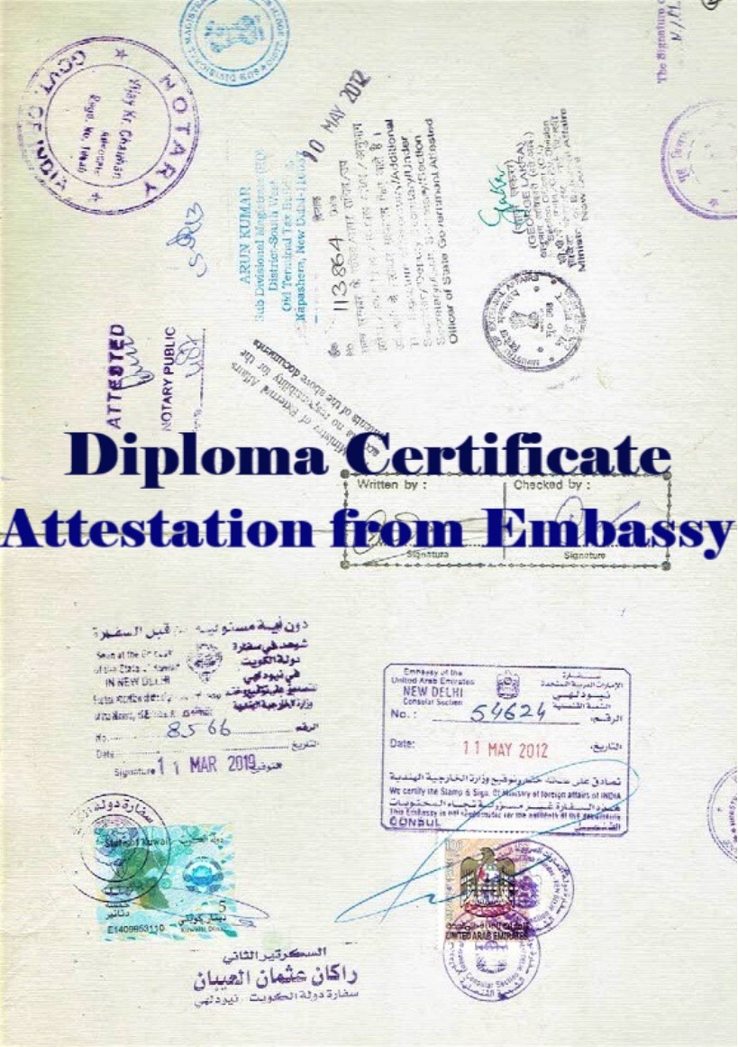 Diploma Certificate Attestation for Cambodia in Delhi, India