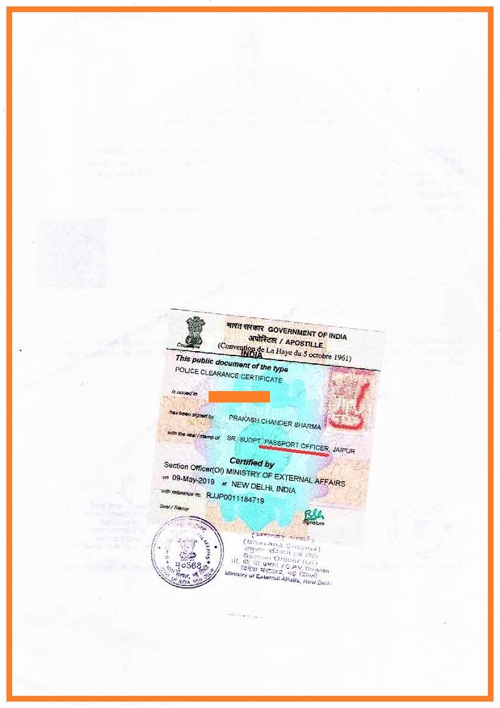 PCC Certificate Apostille in Delhi