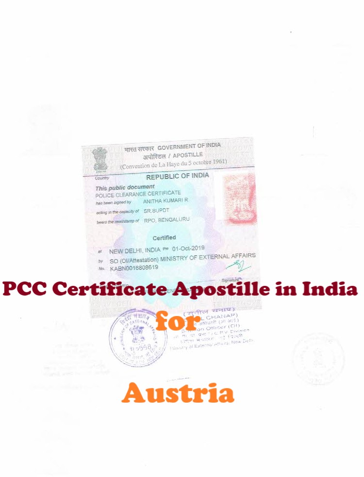 PCC Certificate Apostille for Austria in India