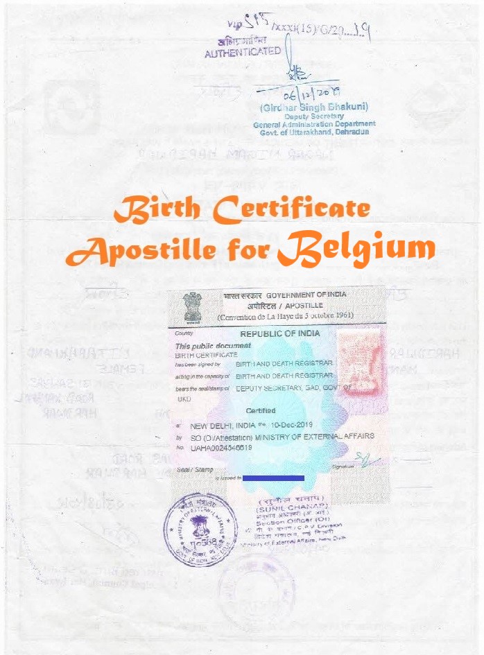 Birth Certificate Apostille in India