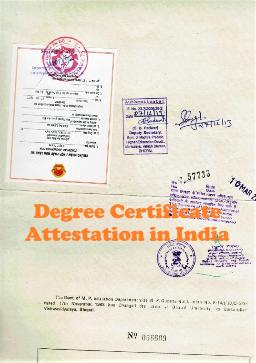 Degree Certificate Attestation for Thailand in Delhi, India