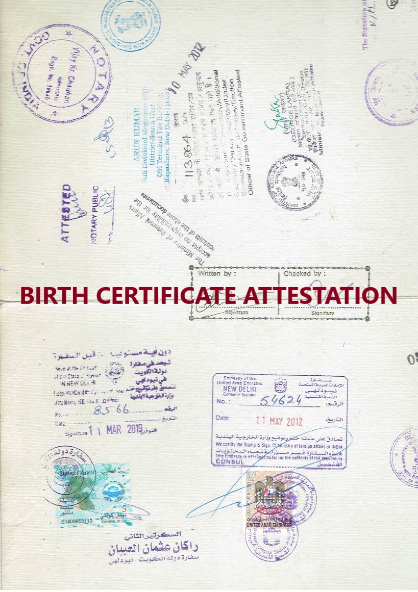 Birth Certificate Embassy Attestation in Delhi India  width=